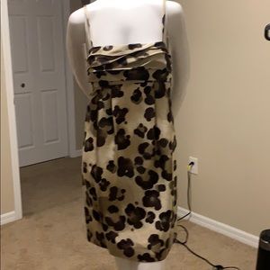 Moschino Cheap & Chic Vintage Ruched Bodice Baby-Doll Dress Animal Print 6 NWOT